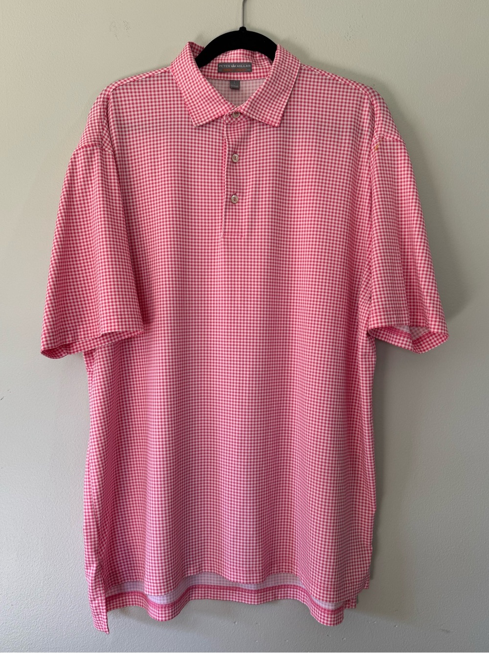 Peter Millar Summer Comfort Polo Men's Pink Gingham